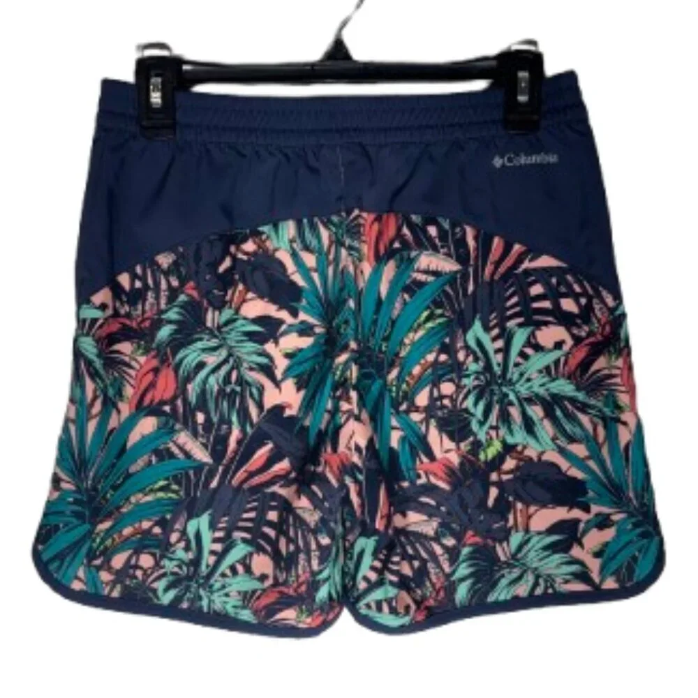 Columbia Girls Sandy Shores Board Shorts Tropical Toucan Print Large (14/16)
